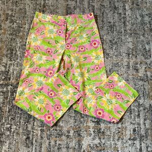 VINTAGE LILLY PULITZER CROPPED PANTS! EVC! SZ 0
